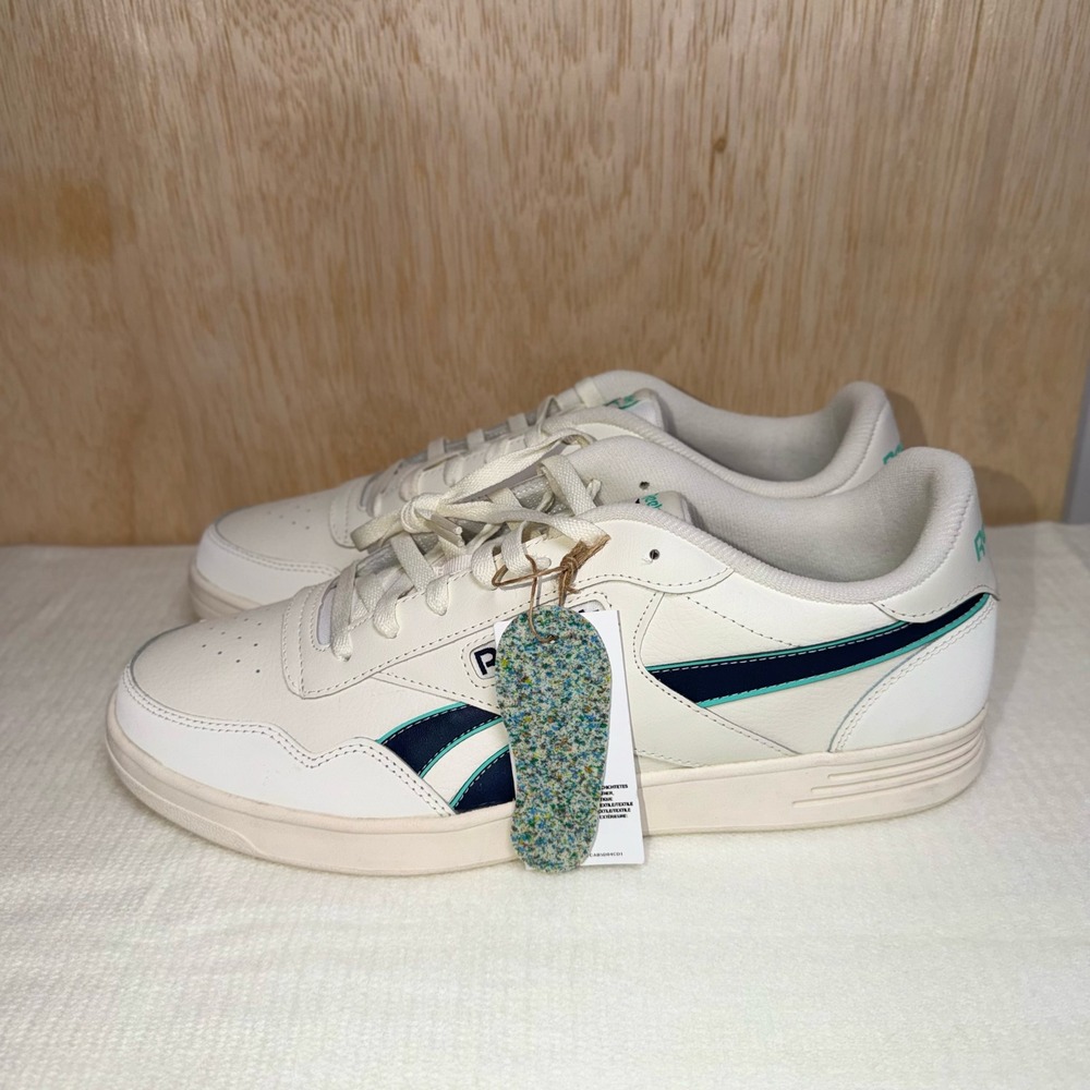Reebok Court Advance Mens Size 12 Chalk Vector Navy Cyan Sneakers 100072392